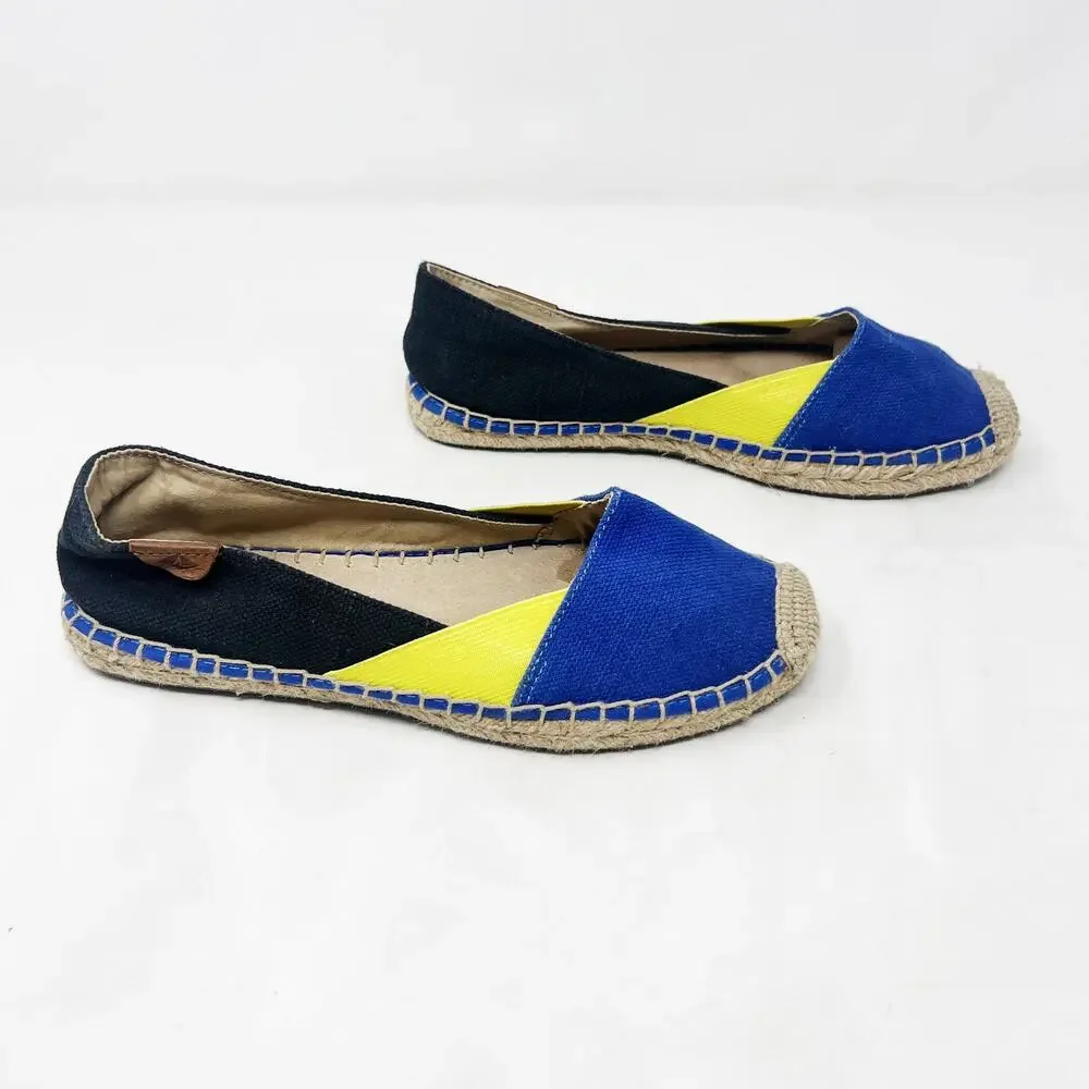 [Sperry Top-Sider] Blue Colorblock Canvas Katama Cape Espadrille Flats Size 6.5